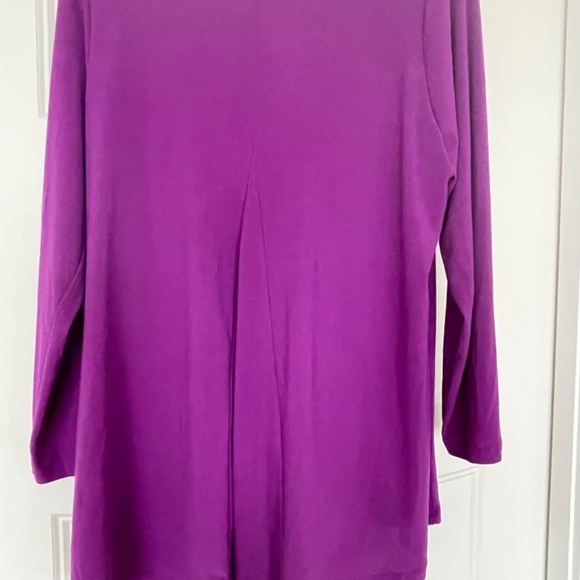 NWT Tie Neck Laura Purple Top, X - Picture 3 of 4